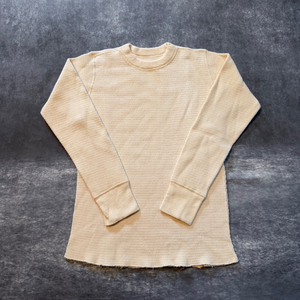 Vintage 1977 US Military Extreme Cold Weather Waffle Knit Thermal Shirt Medium M